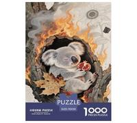 Puzzle Art Koala Eucalyptus Enfant Décoration Intérieure Cadeau Unique Animal 1000 Pièces Qualité Premium Divertissement Créatif pour Adultes 70x50cm/1000pcs