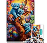 Puzzle Art Koalas 1000 pièces pour Adultes et Adolescents, Jeux d'activités familiales stimulants, Jouet à Faire soi-même pour décoration Murale de la Maison (38x26cm)