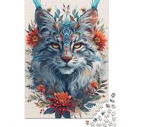 Puzzle Art Lynx, Amusant en Famille, en Carton 100% recyclé, pour Enfants et Adultes à partir de 12 Ans, Cadeaux d'halloween, 300 pièces (40 x 28 cm)