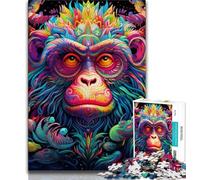 Puzzle Art Monkey 1000 pièces pour Adultes et Adolescents, Anti-Stress, défi Difficile, décoration d'intérieur Unique et Cadeaux (38x26cm)
