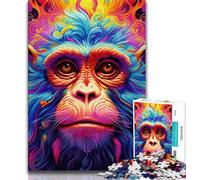 Puzzle Art Monkey 1000 pièces pour Adultes et Adolescents, Anti-Stress, défi Difficile, décoration d'intérieur Unique et Cadeaux 38x26cm