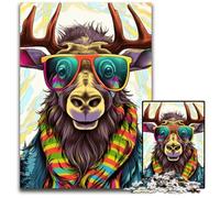 Puzzle Art Moose 1000 pièces en Carton, idéal pour Les Adolescents et la décoration intérieure, 26x38cm/10,23x14,96 Pouces