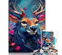 Puzzle Art Moose 1000 pièces pour Adultes, Jeu éducatif, défi, décoration d'intérieur Unique, Cadeaux 38x26cm