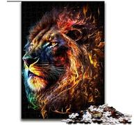Puzzle Art Neon Lion 1000 pièces pour Adolescents, adapté aux Personnes de 14 Ans et Plus Idées Cadeaux de décoration intérieure (26x38cm)