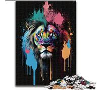 Puzzle Art Neon Lion 1000 pièces pour Adultes et Adolescents, Jouets éducatifs, Jeux Anti-Stress, Cadeaux Secret Santa pour Les Enfants de 14 Ans et Plus (50x75cm)