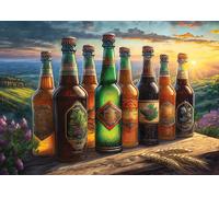 Puzzle Art Nostalgie des bouteilles de bière - 1000 pièces