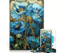 Puzzle Art Nouveau Fleur Dorée 1000 Pièces pour Adultes Jeu de Concentration et de Réflexion Loisirs à Domicile Bord Fin Cadeau de Père Noël (38x52cm)