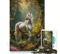 Puzzle Art Renaissance Licorne 1000 Pièces Jeu de Construction Focus Assemblage Solide et Sécurisé Jouet de Loisirs d'Intérieur pour Les Fêtes (38x52cm)
