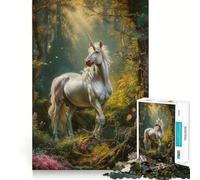Puzzle Art Renaissance Licorne 1000 Pièces Jeu de réflexion Assemblage Stable Pièces Qui ne bougent Pas Passe-Temps agréable pour Les Longs Week-Ends (50x75cm)