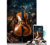 Puzzle Art Star Violon 1000 pièces pour Adultes et Adolescents, Staycation Kill Time, Chaque pièce est Unique - Jeu Familial Stimulant et Amusant 38x26cm