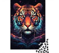 Puzzle Art Tiger 1000 pièces pour Adultes et Adolescents, en Bois, pour Explorer la créativité et la résolution de problèmes (1000 pièces, 75 x 50 cm)