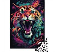 Puzzle Art Tiger en Carton 100% recyclé, Puzzle en Carton 100% recyclé pour garçon ou Fille, Cadeau de Noël, 1 000 pièces (38 x 26 cm)