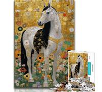Puzzle Art Unicorn 1000 pièces pour Adolescents et Adultes, Anti-Stress, défi Difficile, renforce l'amour Entre Couples 50x75cm