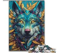 Puzzle Art Wolf 1000 pièces pour Adolescents, Jeux Amusants, Chaque pièce est Unique - Jeu Familial Stimulant et Amusant 26x38cm