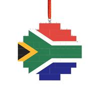 Puzzle artisanal en brique - Bloc de construction - Décoration 3D - Cadeau attentionné - Drapeau d'Afrique du Sud