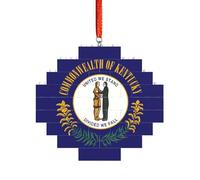 Puzzle artisanal en brique - Bloc de construction - Décoration 3D - Cadeau attentionné - Drapeau de l'État du Kentucky