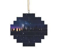 Puzzle artisanal en brique - Bloc de construction - Décoration 3D - Cadeau attentionné - Impression de divination étoilée