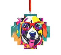 Puzzle artisanal en brique - Bloc de construction - Décoration 3D - Cadeau attentionné - Imprimé chien amusant