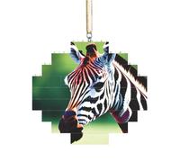 Puzzle artisanal en brique - Bloc de construction - Décoration 3D - Cadeau attentionné - Imprimé zèbre et girafe