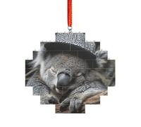 Puzzle artisanal en brique - Bloc de construction - Décoration 3D - Cadeau attentionné - Koala endormi