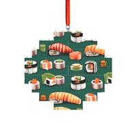 Puzzle artisanal en brique - Bloc de construction - Décoration 3D - Cadeau attentionné - Motif imprimé de nourriture pour sushis