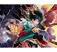 Puzzle Artistique 1500 pièces - Puzzle irrégulier - Affiches d'anime Japonais My Hero Academia - Jeux de mémoire pour Adultes - Jouets Anti-Stress pour Toute la Famille - 57x87cm