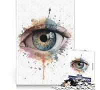 Puzzle Artistique Aquarelle sur l'anatomie de l'œil, 1000 pièces, pour Adultes, Stimulation mentale, Passe-Temps agréable, Assemblage précis, pour Les fêtes (38x26cm)