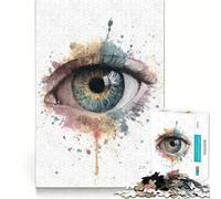 Puzzle Artistique Aquarelle sur l'anatomie de l'œil pour Adultes,1000 pièces,Jeu Stimulant l'esprit,Taille Uniforme,pièces précises,Format Voyage, pour Les Jeux de réflexion (50x75cm)