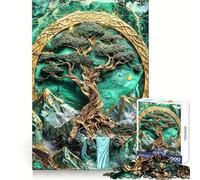 Puzzle Artistique Arbre du Monde Yggdrasil 1000 pièces pour Adolescents Stimulation Cognitive, détente, Assemblage précis, Cadeau de Noël (50x75cm)