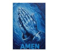 Puzzle Artistique Blue Prayer Hands pour Adultes, Format 300 PCS