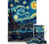 Puzzle Artistique BMW E Nuit étoilée pour Adolescents, 1000 pièces, pour stimuler l'esprit et se détendre Facilement, Bords réguliers, Cadeau de Noël Chic (50x75cm)