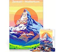Puzzle Artistique de 1000 pièces représentant Un Paysage du Cervin à Zermatt idéal pour Adultes Un Excellent Exercice de mémoire Un Moment de détente et de Calme Découpe Impeccable Un Cadeau Parfait