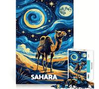 Puzzle Artistique de 1000 pièces sur Le thème des chameaux du désert du Sahara idéal pour Les Adolescents Un Cadeau d'anniversaire de qualité pour stimuler la mémoire et Passer Un Moment Serein