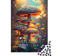 Puzzle Artistique de Champignons Lumineux, Jeux créatifs, Puzzle en Carton de qualité supérieure, Cadeau d'anniversaire, 1000 pièces (75 x 50 cm)