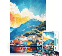 Puzzle Artistique des Açores pour Adolescents, 1000 pièces, améliore la mémoire, Calme et Amusant, Bords précis, Cadeau Artistique 38x26cm