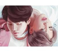 Puzzle Artistique Difficile de 1 000 pièces - Coloré - Irrégulier - Affiches du Groupe coréen Bang Group BT S Jimin - Jouet de décompression pour Toute la Famille 38x52cm