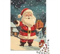 Puzzle artistique du Père Noël de 1000 pièces, puzzle créatif rectangulaire grand pour les familles, œuvre d'art pour adultes, 1000 pièces (38 x 26 cm)