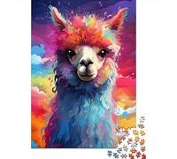 Puzzle Artistique et coloré en alpaga, Puzzle Amusant en Carton de qualité supérieure pour garçon ou Fille, Cadeaux de Noël, 1000 pièces (75 x 50 cm)