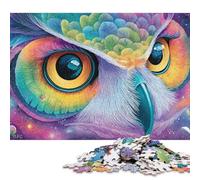 Puzzle Artistique « Galaxie et Hibou » pour Adultes et Adolescents à partir de 12 Ans - 1000 pièces (75 x 50 cm) - Idée Cadeau de Noël