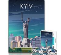 Puzzle Artistique Kiev Ukraine pour Adolescents 1000 pièces, Jeu Familial Anti-Stress, défi Difficile, Collection d'artistes, Beaux-Arts 38x26cm
