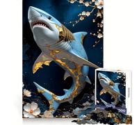 Puzzle Artistique Kintsugi Requin Or pour Adolescents, 1000 pièces, Jeu de logique, Amusement d'intérieur, Bords précis, pièce de Collection 50x75cm