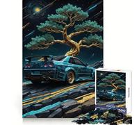 Puzzle Artistique Nissan GTR Kintsugi pour Adolescents, 1000 pièces, pour stimuler la mémoire, Jeu d'intérieur, pour Les fêtes (38x26cm)
