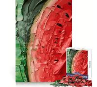 Puzzle Artistique Pastèque Symbole 1000 Pièces pour Adolescents Bien-être cérébral, détente et Divertissement Verrouillage Parfait (38x52cm)