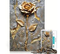 Puzzle Artistique Pétales précieux de Rose pour Adolescents, 1000 pièces, Jeu de logique, Passe-Temps à la Maison, découpe précise, Cadeau de fête 50x75cm