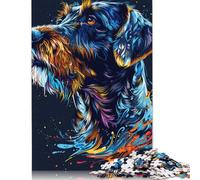 Puzzle Artistique représentant Un Chien d'arrêt Allemand à Poil Dur, 1 000 pièces, pour Adultes et Adolescents, en Papier, idéal comme Cadeau pour Les Adolescents (75 x 50 cm).