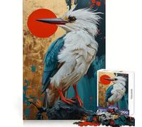 Puzzle Artistique Soleil et Martin-pêcheur 1000 pièces pour Adolescents Jeu de logique Clair Découpe Parfaite Cadeau d'anniversaire 38x52cm
