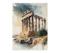 Puzzle Artistique Temple of Poseidon Sounion pour Adultes, 500 PCS