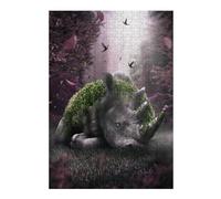 Puzzle Artistique The Forgotten Rhino pour Adultes, Format 300 PCS