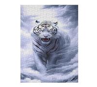 Puzzle Artistique White Tiger in Clouds pour Adultes, Format 500 PCS