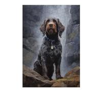 Puzzle Artistique Wirehaired Pointing Griffo pour Adultes, 300 PCS